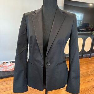 Banana Republic Cotton Blend Black Blazer Jacket